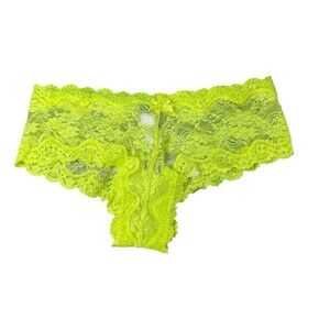 NWT Victoria's Secret Women's Green Lace Cheekini Panties Size M